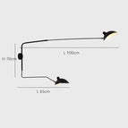 2 têtes 100 cm / Lumière blanche / Câblage