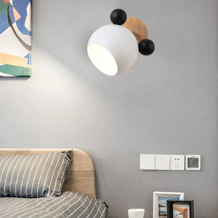 Applique Murale Moderne en Fer Coloré Mickey, Luminaire Intérieur Nordique