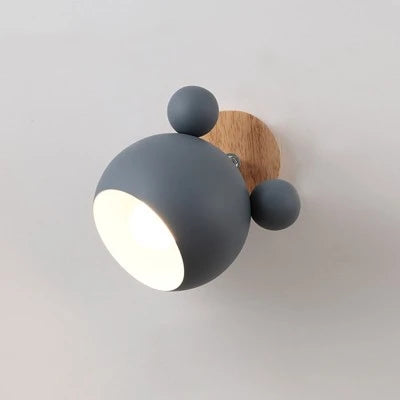 Applique Murale Moderne en Fer Coloré Mickey, Luminaire Intérieur Nordique