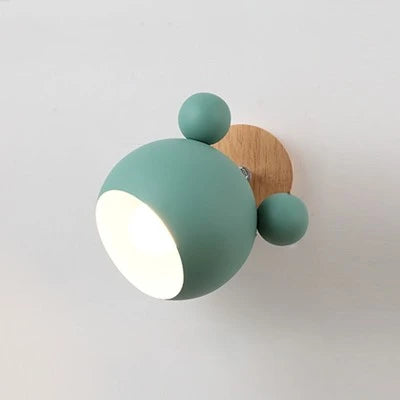 Applique Murale Moderne en Fer Coloré Mickey, Luminaire Intérieur Nordique