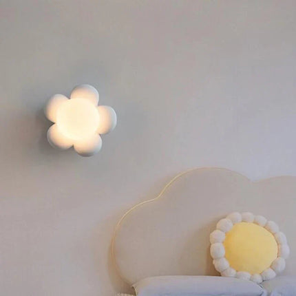 Applique Murale LED Moderne en Résine Style Fleur pour Chambre et Salon