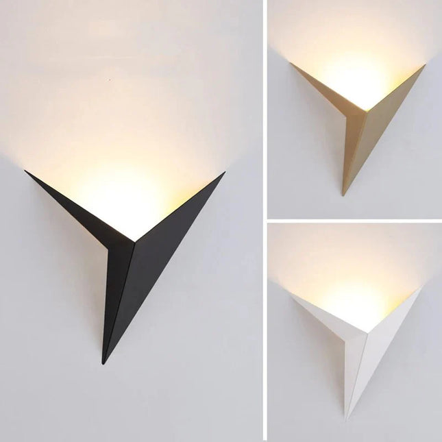 Applique Murale LED Triangle Minimaliste en Aluminium, Style Nordique, Éclairage Intérieur - Luminous Place