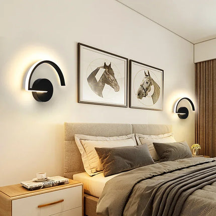 Applique Murale Nordique Créative en Aluminium LED Lumière Chaude pour Salon et Chambre
