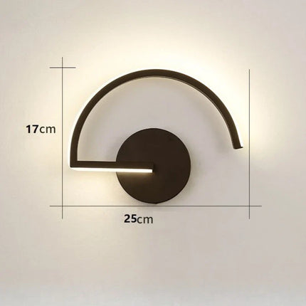 Applique Murale Nordique Créative en Aluminium LED Lumière Chaude pour Salon et Chambre