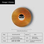 Orange n Chrome / Blanc chaud (2700-3500K) / de Diamètre 30cm 8W