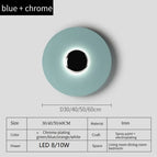 Bleu n Chrome / Naturel (3500-5500K) / de Diamètre 30cm 8W