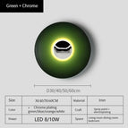 Vert n Chrome / Blanc chaud (2700-3500K) / de Diamètre 30cm 8W