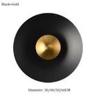Noir n Or / Blanc chaud (2700-3500K) / de Diamètre 30cm 8W