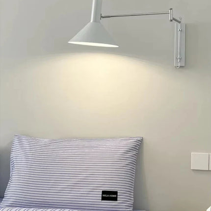 Applique Murale Bauhaus à Basculer avec Prise Pliable, LED Rotative, Chevet Rétro