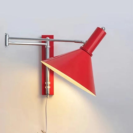 Applique Murale Bauhaus à Basculer avec Prise Pliable, LED Rotative, Chevet Rétro