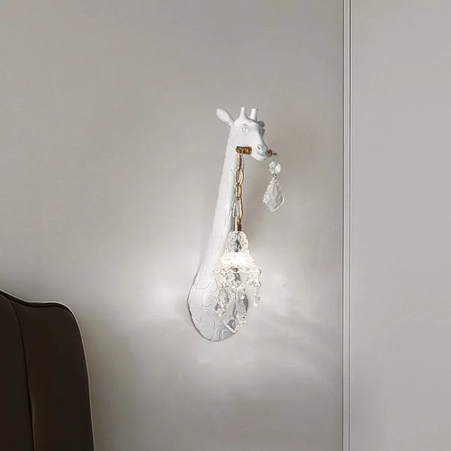 Applique Murale Girafe en Résine, Lampe LED Style Nordique, Ambiance Moderne