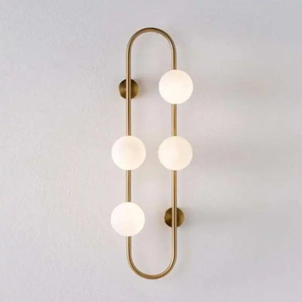 Applique Murale Moderne en Fer et Verre Blanc, Lumière LED Ambiance Cosy