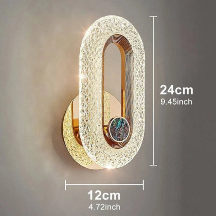 Applique Murale LED en Cristal Design Moderne Argent, Lumière Chaude Ambiante pour Chambre et Couloir - Luminous Place