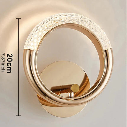 Applique Murale LED en Cristal Design Moderne Argent, Lumière Chaude Ambiante pour Chambre et Couloir - Luminous Place