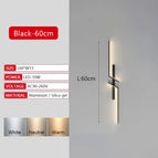 B-Noir-60cm / Lumière chaude-Sans Télécommande