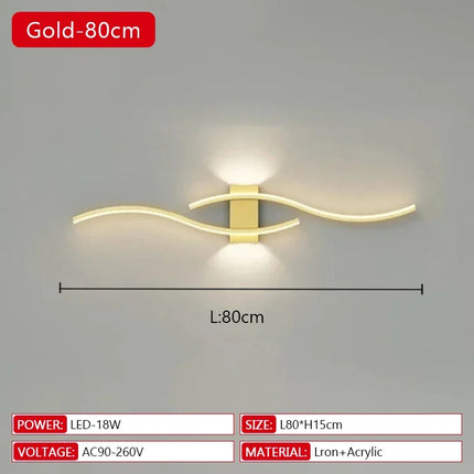 Applique Murale LED Moderne en Aluminium avec Télécommande et Gradation, Lumière Chaude et Froide
