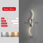 C-Noir-80cm / Lumière Froide-Sans Télécommande