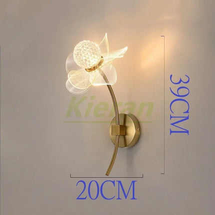 Applique Murale Fleur Moderne en Métal LED pour Salon et Chambre