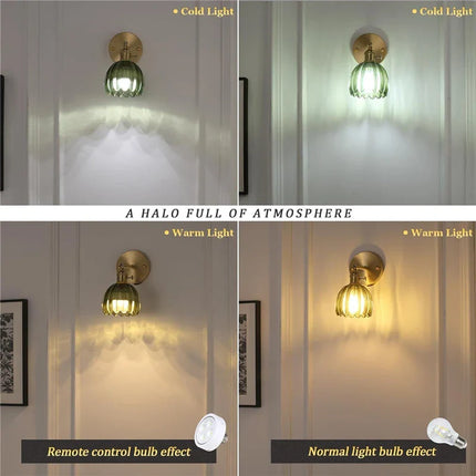 Applique Murale Moderne en Verre à Fleurs LED pour Chambre et Bureau
