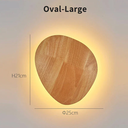 Applique Murale Circulaire en Bois Design Nordique Moderne, Lumière Ambiante pour Chambre et Escaliers
