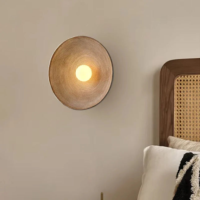 Applique Murale Rétro Japonaise en Résine pour Salon et Chambre, Lumière d’Ambiance Cosy