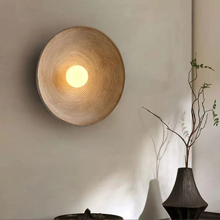 Applique Murale Rétro Japonaise en Résine pour Salon et Chambre, Lumière d’Ambiance Cosy