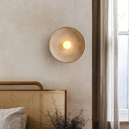 Applique Murale Rétro Japonaise en Résine pour Salon et Chambre, Lumière d’Ambiance Cosy
