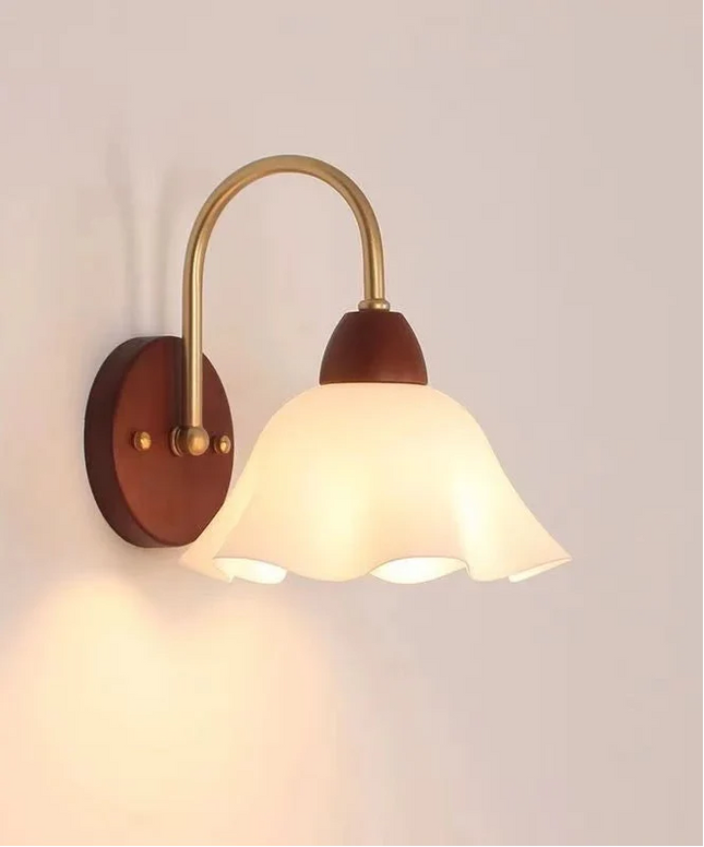 Applique Murale LED Vintage en Bois au Design Moderne pour Chambre et Salon