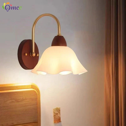 Applique Murale LED Vintage en Bois au Design Moderne pour Chambre et Salon