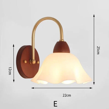 Applique Murale LED Vintage en Bois au Design Moderne pour Chambre et Salon