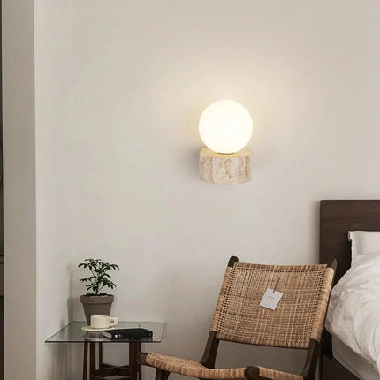 Applique Murale LED en Verre au Design Japonais Moderne, Lumière Chaude et Ambiance Cosy - Luminous Place