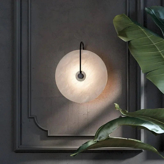 Applique Murale Nordique LED Marbre Lune Design Moderne pour Intérieur - Luminous Place