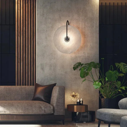 Applique Murale Nordique LED Marbre Lune Design Moderne pour Intérieur - Luminous Place