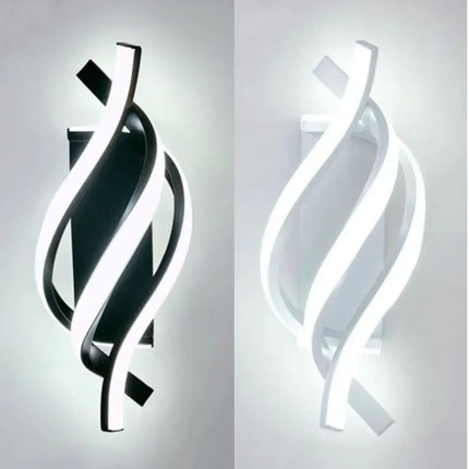 Applique Murale LED Moderne Design Spirale Aluminium Lumière Chaude
