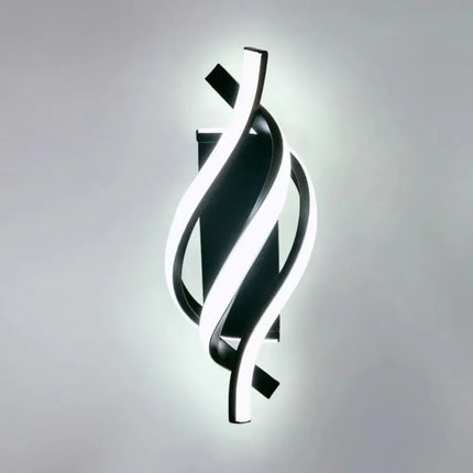 Applique Murale LED Moderne Design Spirale Aluminium Lumière Chaude