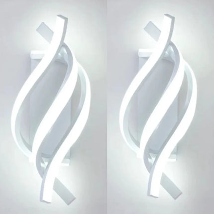 Applique Murale LED Moderne Design Spirale Aluminium Lumière Chaude