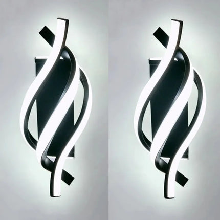 Applique Murale LED Moderne Design Spirale Aluminium Lumière Chaude