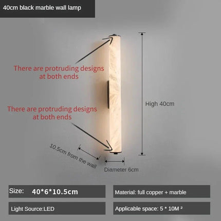 Applique Murale LED en Cuivre et Marbre, Design Moderne Flocon de Neige - Luminous Place
