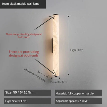 Applique Murale LED en Cuivre et Marbre, Design Moderne Flocon de Neige - Luminous Place