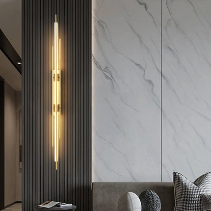 Applique Murale LED Moderne en Cuivre, Luminaire Décoratif pour Salon et Chambre, 110-220V