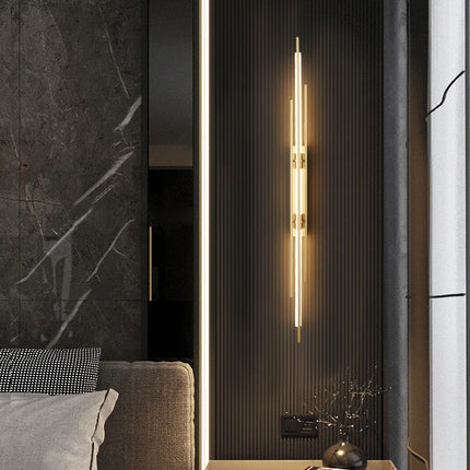 Applique Murale LED Moderne en Cuivre, Luminaire Décoratif pour Salon et Chambre, 110-220V