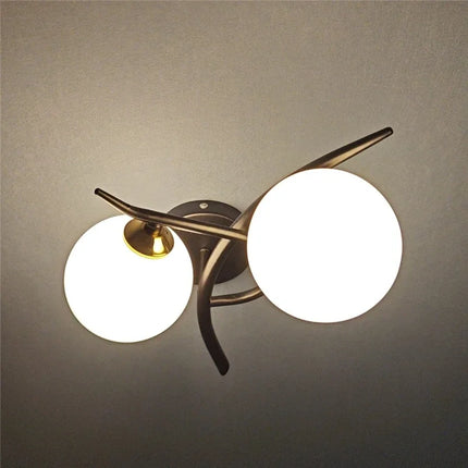 Applique Murale Moderne en Fer avec Boule de Verre G9 LED pour Intérieur
