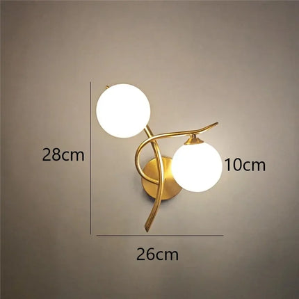 Applique Murale Moderne en Fer avec Boule de Verre G9 LED pour Intérieur