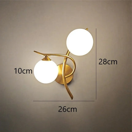 Applique Murale Moderne en Fer avec Boule de Verre G9 LED pour Intérieur