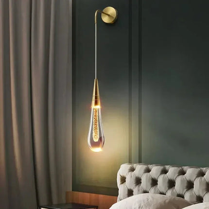 Applique Murale Cristal Moderne LED Gouttes de Pluie pour Intérieur