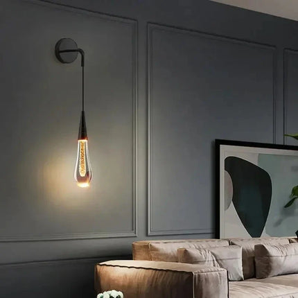 Applique Murale Cristal Moderne LED Gouttes de Pluie pour Intérieur
