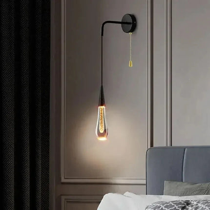 Applique Murale Cristal Moderne LED Gouttes de Pluie pour Intérieur