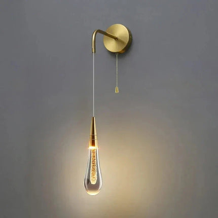 Applique Murale Cristal Moderne LED Gouttes de Pluie pour Intérieur