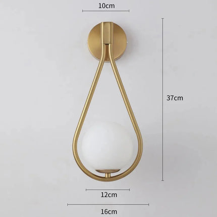 Applique Murale LED Boule de Verre Métal Moderne pour Salon et Chambre - Luminous Place