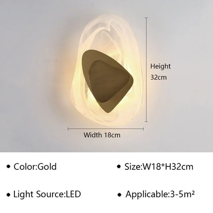 Applique Murale LED Moderne en Cristal DINDALLED, Luminaire Fixe pour Intérieur
